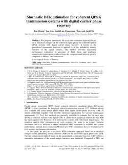 Stochastic BER estimation for coherent QPSK transmission systems