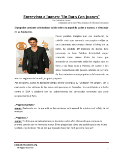 Entrevista a Juanes