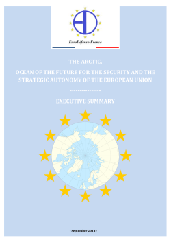 THE ARCTIC, OCEAN OF THE FUTURE FOR THE SECURITY AND