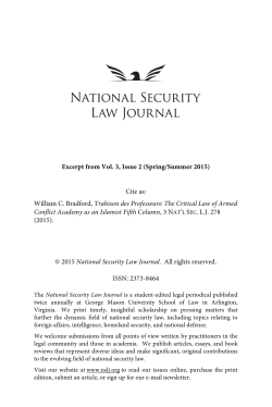 The Critical Law of Armed Conflict Academy as an Islamist Fifth