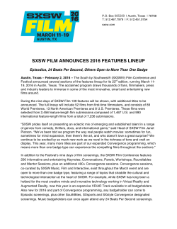 SXSW Film Announces 2016 Feature Lineup