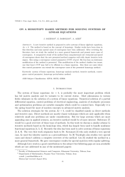 On a Homotopy Based Method for Solving Systems of Linear