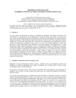 THEORIES OF INDIANIZATION Exemplified by Selected Case