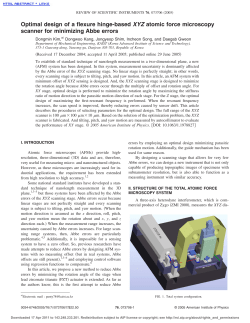 Optimal design of a flexure hinge-based XYZ atomic force
