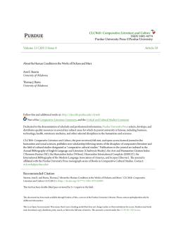 About the Human Condition in the Works of - Purdue e-Pubs