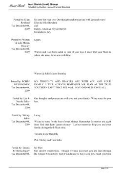 Jean Shields (Lusk) Strange Guest Book - Durden