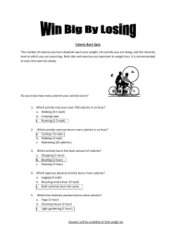 Calorie Burn Quiz