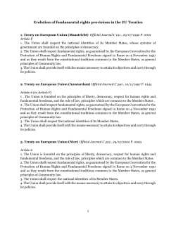 1 Evolution of fundamental rights provisions in the EU Treaties