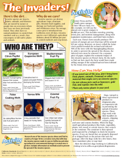 The Invaders! - California Foundation for Agriculture in the Classroom