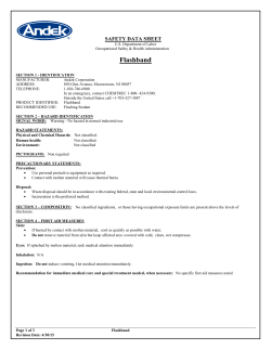 MATERIAL SAFETY DATA SHEET