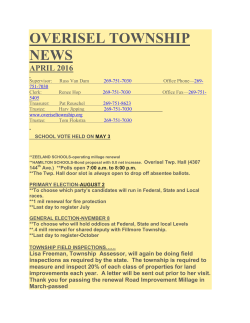 2016 Spring - Overisel Township