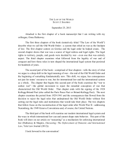 September 25, 2013 Attached is the first chapter of a book