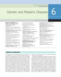 Genetic and Pediatric Diseases