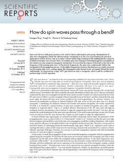 How do spin waves pass through a bend?