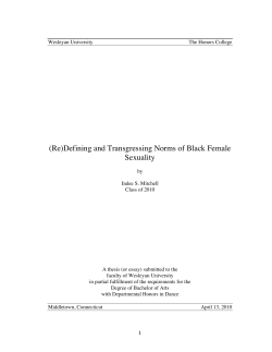 (Re)Defining and Transgressing Norms of Black