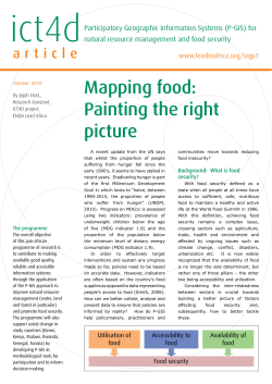 Mapping food: Painting the right picture