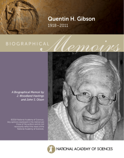 Quentin H. Gibson - National Academy of Sciences