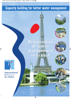 Organization of water management in France