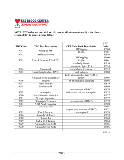 CPT codes are provided as reference for client