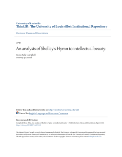An analysis of Shelley`s Hymn to intellectual beauty.