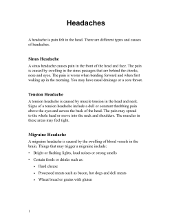 Headaches - Spanish - Health Information Translations
