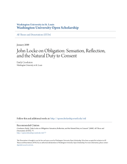 John Locke on Obligation - Washington University Open Scholarship