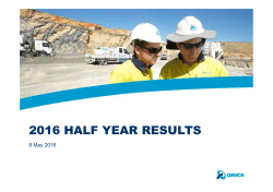 2016 half year results