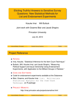 Eliciting Truthful Answers to Sensitive Survey Questions: New