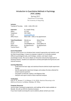 Introduction to Quantitative Methods in