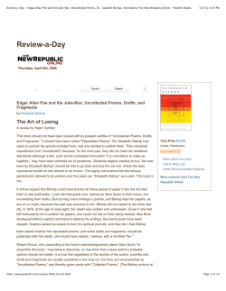 Review-a-Day - Edgar Allan Poe and the Juke-Box