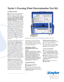 Taylor`s Freezing Point Determination Test Kit