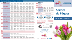 Horaire spécial
