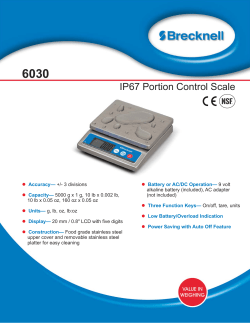 6030 IP67 Portion Control Scale