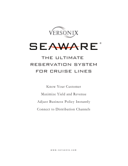 THE ULTIMATE RESERVATION SYSTEM FOR CRUISE LINES