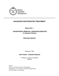 ADVANCED WASTEWATER TREATMENT