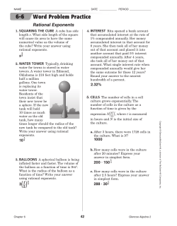 6-6 Word Problem Practice