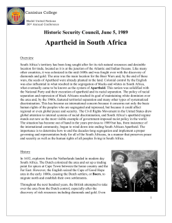 Apartheid in South Africa