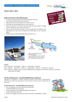 Information &ndash; Gentle Mobility at lake Weissensee Winter 2013 / 2014