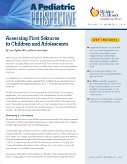 Assessing First Seizures in Children and Adolescents