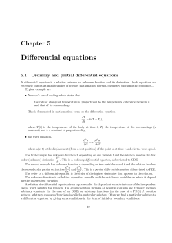 Differential equations