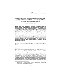 Study of Sources of Pollution and its Effects on Water Quality