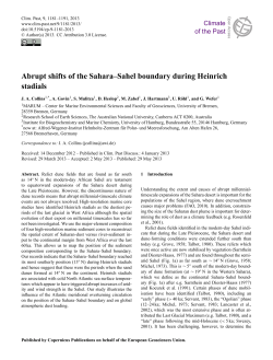 Abrupt shifts of the Sahara&ndash;Sahel boundary during Heinrich stadials