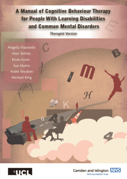 A Manual of Cognitive Behaviour Therapy for