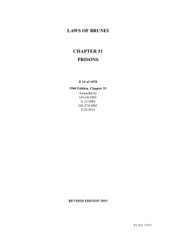 laws of brunei chapter 51 prisons