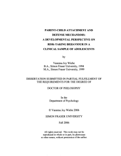 parent-child attachment and defense mechanisms