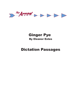 Ginger Pye Dictation Passages