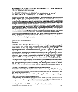 the pursuit of isotopic and molecular fire tracers in the polar