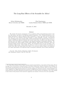 The Long-Run Effects of the Scramble for Africa