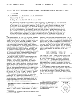 EFFECT OF ELECTRON STRUCTURE ON THE COMPRESSIBILITY