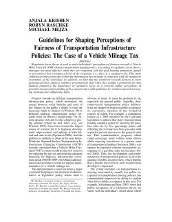 Guidelines for Shaping Perceptions of Fairness of Transportation